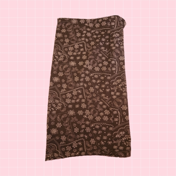 None Other - Black Paisley Bandana Neck Tube